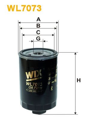 WIX FILTERS alyvos filtras WL7073